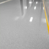 PURCOAT Revêtement époxy auto-nivelant effet marbre liquide haute brillance avec application au truelle pour sols en béton