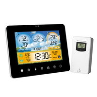 Station météo domestique thermomètre numérique température humidité affichage électronique horloge de bureau Station météo intelligente sans fil