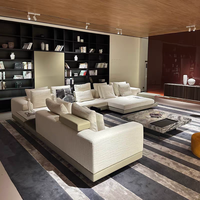 Modernes minimalist isches italienisches L-förmiges Schnitts ofa Quadratisches modulares kombinierbares Möbelset für das Wohnzimmer der Villa