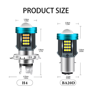 12V 9003 Canbus HS1 H4 LED BA20D H6 LED Motorrads chein werfer CSP mit DRL Rot Blau Weiß Gelb Hi <span class=keywords><strong>Lo</strong></span> Lampe Scooter Nebels chein werfer - Product Image 2