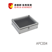 APC004 Nouveaux modèles de haute qualité, valise de transport professionnelle transparente en aluminium personnalisée