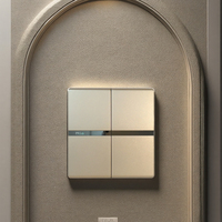 Usine MGA vente en gros de nouveau design interrupteur 2 groupes 2 voies avec indicateur LED avec logo personnalisé adapté aux hôtels et aux ménages