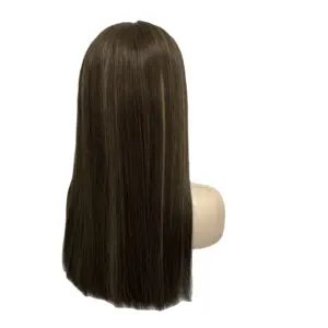 12A Double Drawn Thick Eurovian Jewish Hair Highlight Wigs, 100% Russian Virgin Hair Full Lace Wigs 1 Piece Long Transparent 20