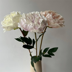 Chất Lượng Cao Nhân Tạo Duy Nhất Thân Cây Bất Cảm Ứng Mẫu Đơn Lớn Đầu PU Trắng Màu Hồng Hoa Mẫu Đơn Hoa Cho Đám Cưới Đảng Trang Trí - Product Image 6