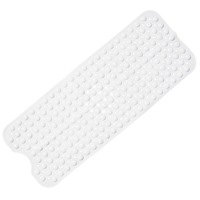 Matériau pour salle de bain antidérapant avec ventouse Tapis de bain antidérapant Tapis de bain extra long (violet clair)