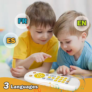 รีโมททีวีซิลิโคนนุ่มสำหรับเด็ก & ของเล่นกัดแทะพร้อมดนตรี ของเล่นเสริมพัฒนาการเรียนรู้ภาษา สำหรับบรรเทาอาการฟันขึ้นและกระตุ้นประสาทสัมผัส - Product Image 4