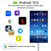 Smart Rotate Touch Screen 21.5 Inch Touch Display Movable Android System Mobile Tv Smart Portable Tv
