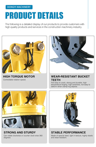 Escavatori a rotatore idraulico 360 rotazione 3300mm Max apertura a mascella SY335C SY375H SY395H SY415H SY485H Mini escavatori - Product Image 4