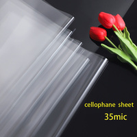 Feuille de cellophane PVC pour fleuriste, film transparent imperméable pour emballage de bouquets, fournitures pour cadeaux, protection extérieure