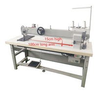 Machine à coudre industrielle robuste 4420 à triple entraînement, point noué, double aiguille, lit plat, pour cuir épais et sacs en métal/fer