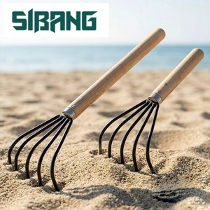Râteau de pêche en acier au manganèse renforcé, outil de déblaiement de plage <span class=keywords><strong>pour</strong></span> la recherche de coquillages, crabes de boue, pelle à sable légère - Product Image 6