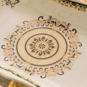 ชุดจานผลไม้เซรามิกสไตล์ยุโรป11ชิ้นชุดอุปกรณ์รับประทานอาหารจานของหวานเครื่องใช้บนโต๊ะอาหารทันสมัยสำหรับงานแต่งงานโรงแรม - Product Image 5