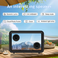 Nouveau haut-parleur double de 11,6 pouces pour écran d'affichage avec bande lumineuse RVB, contrôle par application, fonctions horloge et cadre photo, sortie 5-10W