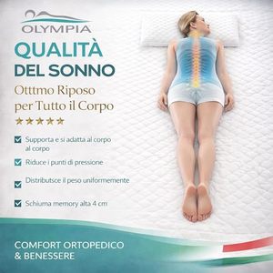 ท็อปเปอร์เมมโมรี่โฟม Olympia ยี่ห้อ OEM ผลิตในอิตาลี ขนาด 190x80x4 ซม. ปลอกหุ้มถอดซักได้ - Product Image 3