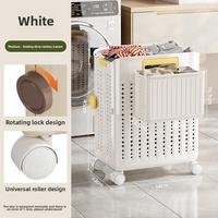 Panier à linge pliable multifonctionnel à suspendre, bac de rangement mural en plastique pour vêtements, literie et salle de bain