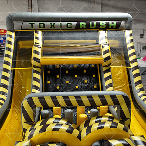 Lona de PVC comercial Carrera de obstáculos inflable ecológica para uso de adultos en parques de atracciones y juegos publicitarios - Product Image 4
