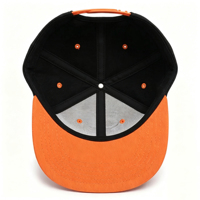 Casquette de baseball hip-hop personnalisée avec logo de ville, bicolore, en sergé, broderie 3D en relief vintage, visière plate, snapback pour streetwear, vente en gros