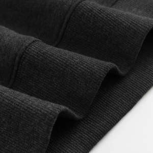 Felpa da uomo con cappuccio nero grigio canguro 270g cotone misto poliestere Pullover quotidiano - Product Image 6