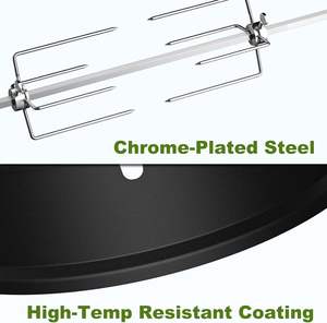 Kit de <span class=keywords><strong>Asador</strong></span> Giratorio Mejorado para Todas las Parrillas de Carbón Weber de <span class=keywords><strong>22</strong></span> Pulgadas, con una Construcción Robusta y Excelente Equilibrio. - Product Image 4