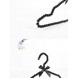 ไม้แขวนเสื้อโลหะหรูหราพรีเมี่ยมหุ้มด้วยลูกปัดมุกสีดำ-39ซม. (15.3นิ้ว) (แพ็คละ10ชิ้น) เหมาะสำหรับบ้านและร้านค้า - Product Image 3