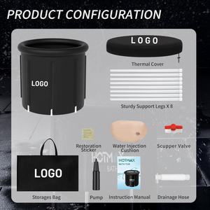 Vanace OEM ODM 75/99/105 Gal Athlète Récupération sportive Piscine Thérapie par l'eau 8 tiges Portable Gonflable PVC Plongée froide Baignoire glacée - Product Image 2