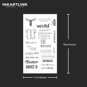INKARTLINK Pegatinas <span class=keywords><strong>de</strong></span> Tatuajes para el Cuerpo, Pegatinas <span class=keywords><strong>de</strong></span> Tatuajes <span class=keywords><strong>de</strong></span> Papel, para Fans del K-Pop, Resistentes al Agua, Ecológicas, <span class=keywords><strong>de</strong></span> Larga Duración (15 Días), al por Mayor - Product Image 4