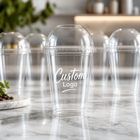 Gobelets en plastique PET transparents jetables avec logo personnalisé pour boissons froides à emporter, café glacé, matcha, bubble tea, vodka, lait