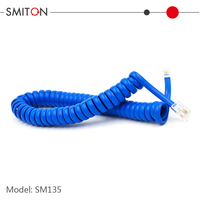 Cable en Espiral RJ9 RJ10 RJ22 RJ11 RJ12 RJ45 4P4C 6P6C 8P8C para Teléfono, Cable Telefónico para Auricular