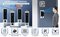 Terminal de contrôle d'accès autonome V3 avec reconnaissance faciale, Tuya WiFi, étanche, lecteur de carte RFID, clavier, système d'entrée biométrique