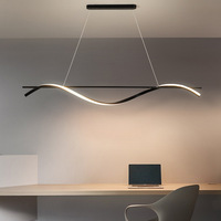 Lustre de restaurant AB Designer, style nordique minimaliste, bar moderne, créatif, avec LED à intensité variable, construction métallique, personnalisable