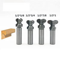 Fresa de doble punta para carpintería, con vástago de 1/2 pulgada, con punta de diamante PCD, para fresado de tiradores de armario y acabado brillante