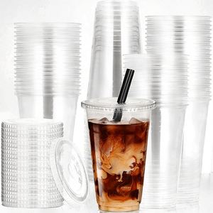 Custom Logo Disposable Coffee PET Plastic <b>Cups</b> 78/90/92/95/98mm Diameter Clear Plastic Boba Tea Takeaway <b>Cups</b> for <b>Cold</b> Drink - Product Image 4