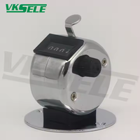 Compteur de mètres Weikesen VKS-04, affichage numérique à 4 chiffres, base en métal, pression manuelle, plage de 0 à 9999, équipement électrique industriel