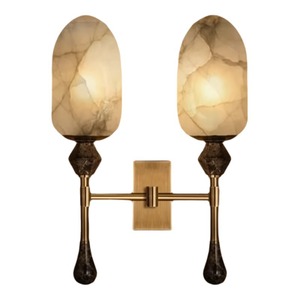 Minimalist Modern Metal Marble Wall Lamp Led Light Source E26 Bulb Base 220V Voltage Multi Head Chandelier For Bedroom Living - Product Image 5