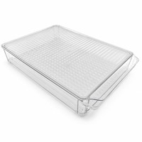 Boîte de rangement empilable pour réfrigérateur, en PET transparent sans BPA, organisateur de réfrigérateur, boîte de rangement pour économiser de l'espace, conteneur de cuisine OEM