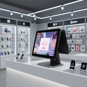 Tablette POS pliable tout-en-un 15,6 pouces, caisse enregistreuse tactile, écran tactile, système POS Win 10 Pro - Product Image 2