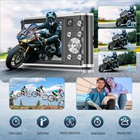 Kamera Digital 4K Autofokus Kamera Ganda Depan/Belakang 48MP HD Layar LCD 2.8" Zoom Optik 16X Isi Ulang Ringkas Tahan Air Sensor CCD