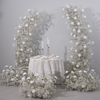 Fleurs artificielles réalistes en soie de la série Gypsophile, vente en gros directe d'usine, pour murs floraux, décorations extérieures et intérieures