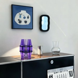 Lámpara de Pared Geométrica Acrílica de Estilo Bauhaus Moderno y Minimalista con Pantalla Azul, Luz Ambiental Decorativa de Montaje Superficial - Product Image 5
