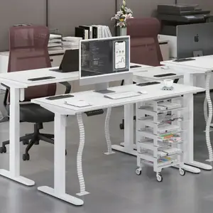 Trung Quốc bán buôn văn phòng máy tính bàn sinh viên nghiên cứu Bàn nâng ngồi di chuyển đứng bàn