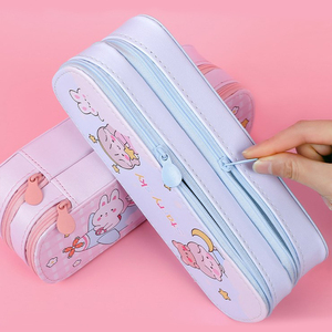 Phổ biến dễ thương trẻ em công suất lớn vải trường bút chì lưu trữ Trường hợp với văn phòng phẩm tùy chỉnh thiết kế Kawaii bút Pouch - Product Image 5