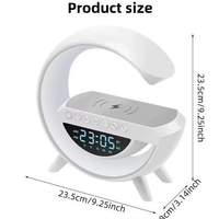Mini Altavoz Inalámbrico 3401, Reloj Despertador 5.3 con Luz Ambiental y Micrófono