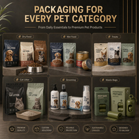 Solutions Complètes d'Emballage Réutilisable pour Animaux de Compagnie : Aliments et Friandises de Haute Qualité pour Chiens et Chats, Litière en Gros, Livraison Rapide