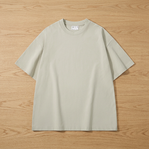 Camiseta de Hombre 100% Algodón, 300gsm, Corte Holgado, Manga Corta, Lisa, Tejido Grueso, Informal, Verano, Estilo Urbano, Básica - Product Image 5