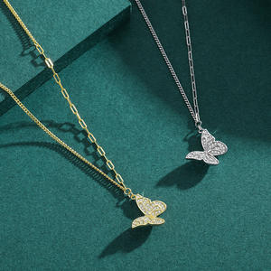 Collar con Colgante de Mariposa de Plata de Ley S925 con Circonita, un Regalo Perfecto para Aniversario para Mujer - Product Image 4