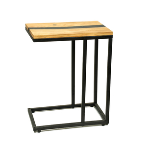 Casa naturale piccolo <span class=keywords><strong>legno</strong></span> di ulivo <span class=keywords><strong>e</strong></span> <span class=keywords><strong>resina</strong></span> tavolino lato C-a forma di tavolino per soggiorno camera da letto comodino - Product Image 6