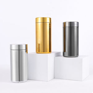 Botella de Plástico Electrochapada de 300ml para Alimentos, Envase de PE de Grado Alimenticio para Té en Hojas, Cápsulas, Aceite de Pescado con Tapa de Rosca - Product Image 1