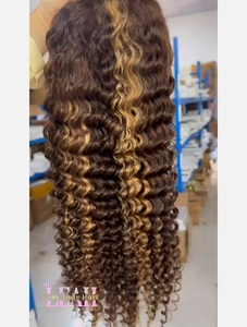 Extensiones de Cabello Humano 100% Natural, Cierre de Encaje 5x5, Peluca Rizada con Rizo Birmano, Peluca Frontal Lisa con Reflejos para Mujer - Product Image 4