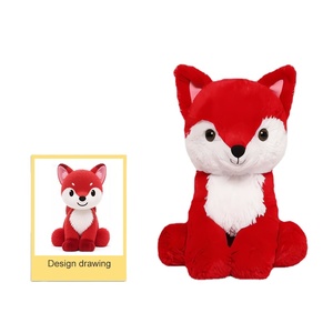 Gepersonaliseerd ontwerp, schattig vos knuffeldier van superzacht pluche met PP katoenen vulling, groothandel - Product Image 1