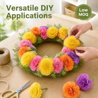 Têtes de fleurs artificielles en soie (œillets et marguerites) pour la décoration d'Halloween, les mariages, les fêtes et les accents floraux de guirlandes DIY